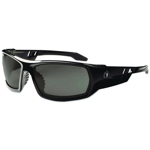Skullerz Odin Safety Glasses, Black Frame/Smoke Lens, Anti-Fog, Nylon/Polycarb