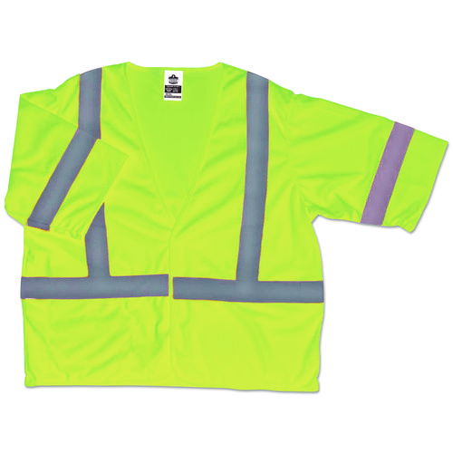 GloWear 8310HL Type R Class 3 Economy Mesh Vest, Small to Medium, Lime