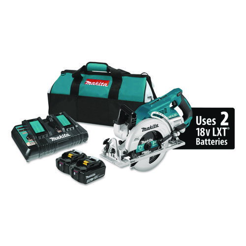 18V X2 (36V) LXT Brushless 7.25" Cordless Rear Handle Circular Saw Kit with Batteries, 5,100 RPM, 0 to +53 Degree Bevel Range