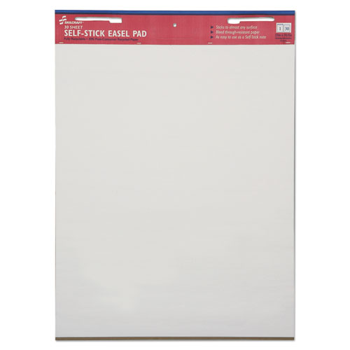 7530013930104, SKILCRAFT Self-Stick Easel Pad, Unruled, (30) White 25 x 30 Sheets, 2/Pack