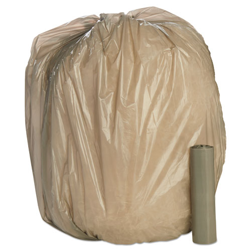 8105015171364, SKILCRAFT Trash Can Liner - Linear Low-Density, 60 gal, 1 mil, 38" x 58", Gray, Perforated Roll, 100/Box