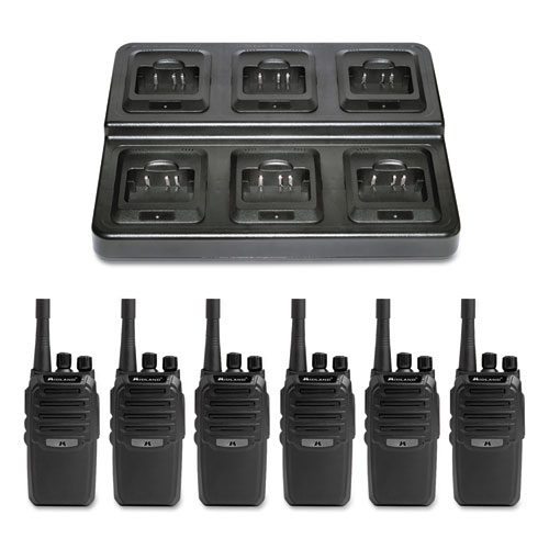 BizTalk 2 Way Radios BR200X6BGC, 6 Radios, 2 W, 16 Channels
