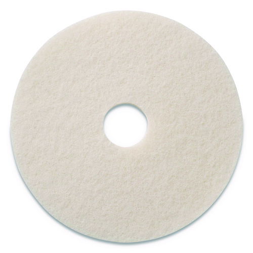 Polishing Pad, 20" Diameter, White, 5/Carton