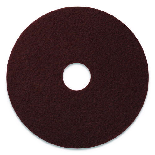 EcoPrep EPP Specialty Pads, 20" Diameter, Maroon, 10/Carton