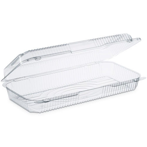 StayLock Clear Hinged Lid Containers, 50.2 oz, 6.8 x 13.4 x 2.6, Plastic, 200/Carton