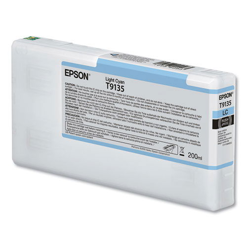 T913500 (T913) UltraChrome HDX Ink, 200 mL, Light Cyan