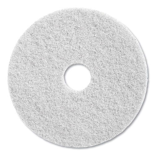 Twister Floor Pad, 13" Diameter, White, 2/Carton
