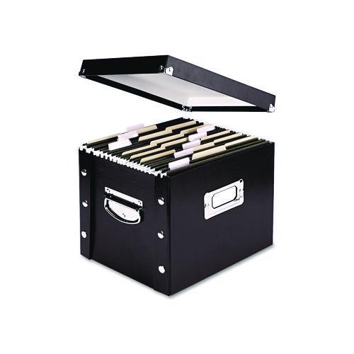 File Box, Letter Files, 11.75" x 9.75" x 9.5", Black