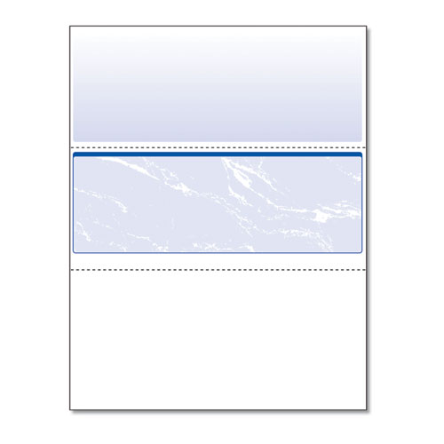 Standard Security Check, 11 Features, 8.5 x 11, Blue Marble Middle, 500/Ream