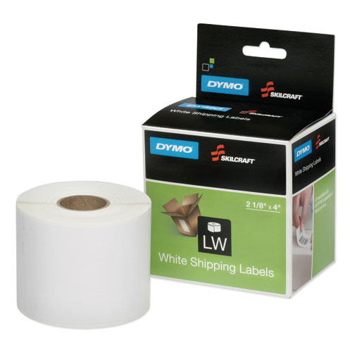 7530016578884, SKILCRAFT Dymo LabelWriter Thermal Labels, Shipping Label, 2.12" x 4", Black on White