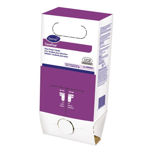 Carefree Floor Finish, Liquid, 2.55 L Bag-in-Box, 6/Carton