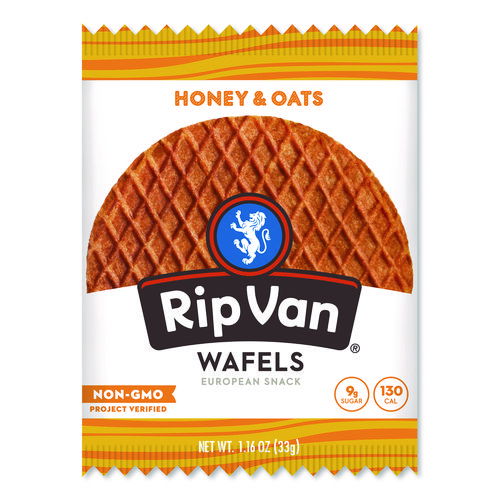 Wafels - Single Serve, Honey and Oats, 1.16 oz Pack, 12/Box