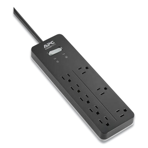 Home Office SurgeArrest Power Surge Protector, 8 AC Outlets, 6 ft Cord, 2,160 J, Black