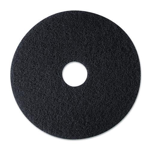 Low-Speed Stripper Floor Pad 7200, 12" Diameter, Black, 5/Carton
