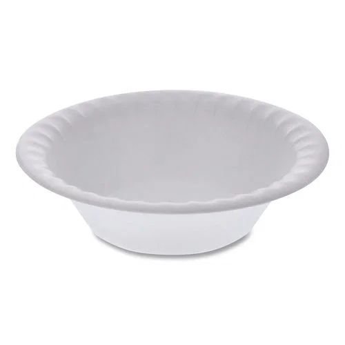 Placesetter Satin Non-Laminated Foam Dinnerware, Bowl, 12 oz, 6 in dia, White, 1,000/Carton