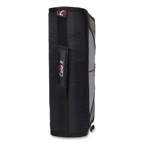 Mighty Zip Tab Binder, 3 Rings, 3" Capacity, 11 x 8.5, Black