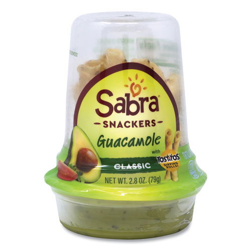 Grab and Go Guacamole with Tostitos Tortilla Chips, 2.8 oz Cup, 6 Cups/Pack