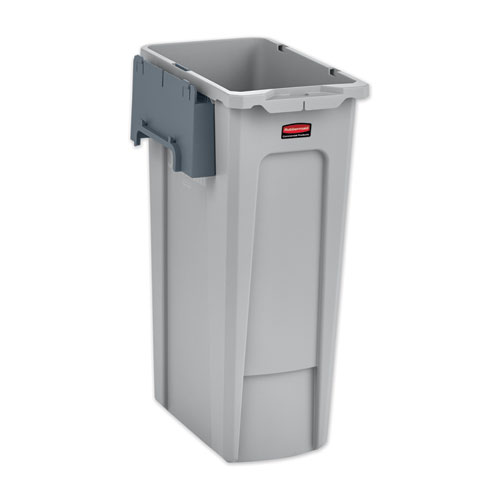 Slim Jim Recycling Station Kit, 23 gal, Resin, Gray