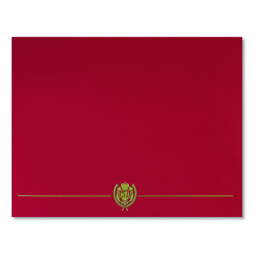 Classic Crest Certificate Covers, 9.38 x 12, Red, 5/Pack