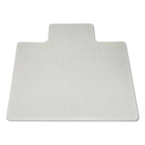 7220013053062, SKILCRAFT Heavy-Duty Chair Mat for High to Plush Pile Carpeted Floors, Rectangular with Lip, 45" x 53", Clear
