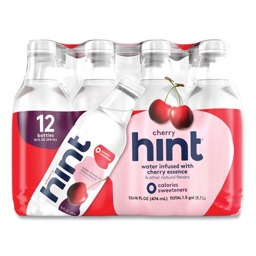 Flavored Water, Cherry, 16 oz Bottle, 12 Bottles/Carton