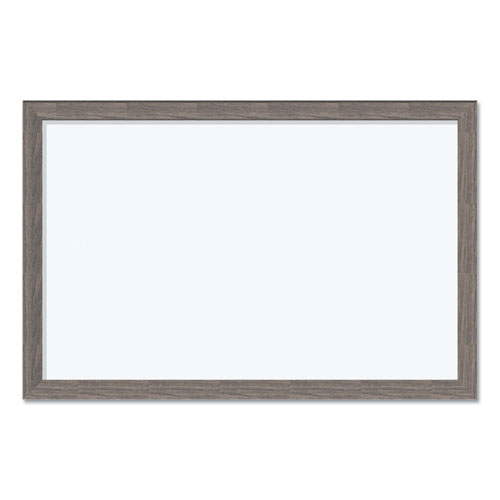 Magnetic Dry Erase Board with Rustic Frame, 36" x 24" (Actual Size: 35" x 23"), White Surface, Brown Wood Frame