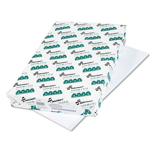 7530015399833, SKILCRAFT Nature-Cycle Copy Paper, 92 Bright, 20 lb Bond Weight, 11 x 17, White, 500 Sheets/Ream, 5 Reams/CT