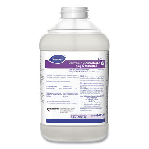 Oxivir Five 16 Concentrate One Step Disinfectant Cleaner, 84 1/2 oz Bottle, 2/CT