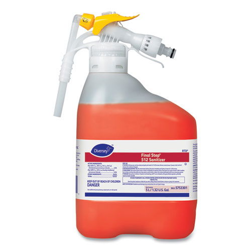 Final Step 512 Sanitizer, Red, 5 L RTD Refill, 1 Refill/Carton