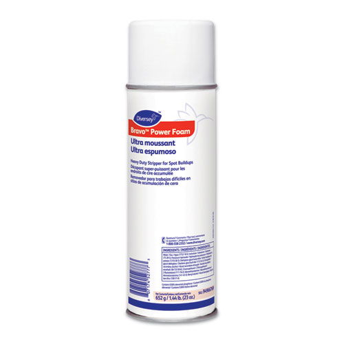 Bravo Power-Foam Floor Stripper, Foam, 23 oz Aerosol Spray, 12/Carton