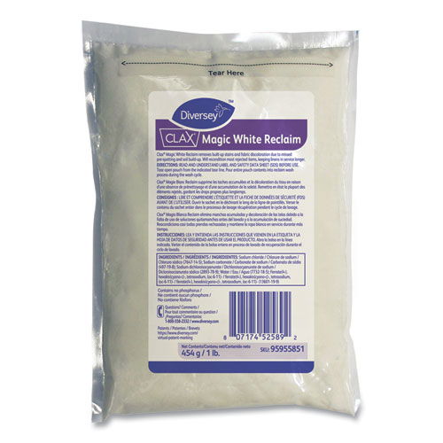 Clax Magic White Reclaim, Powder, 25.03 lb, 12/Carton