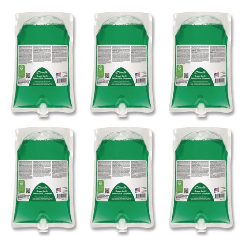 Green Earth Lotion Skin Cleanser Refill, Fresh Meadow Scent, 1,000 mL, 6/Carton