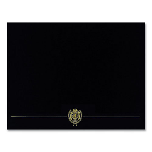 Classic Crest Certificate Covers, 9.38 x 12, Black, 5/Pack