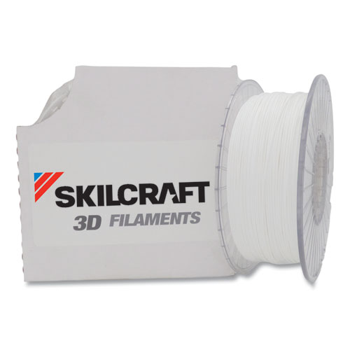 7045016858921, SKILCRAFT 3D Printer Polylactic Acid Filament, 1.75 mm, White