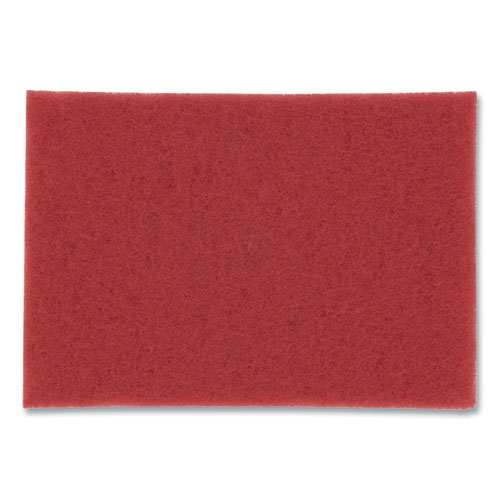 Low-Speed Buffer Floor Pads 5100, 12 x 18, Red, 20/Carton