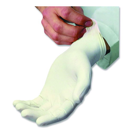 L5101 Series Lightly Powdered Latex Gloves, Medium, 4 mil Thick, 9" Long, Cream, 100/Box