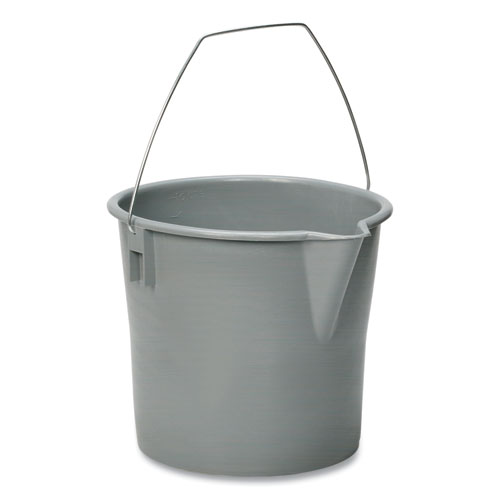 7240000606006, SKILCRAFT Utility Pail, Polyethylene, Gray, 10" Diameter