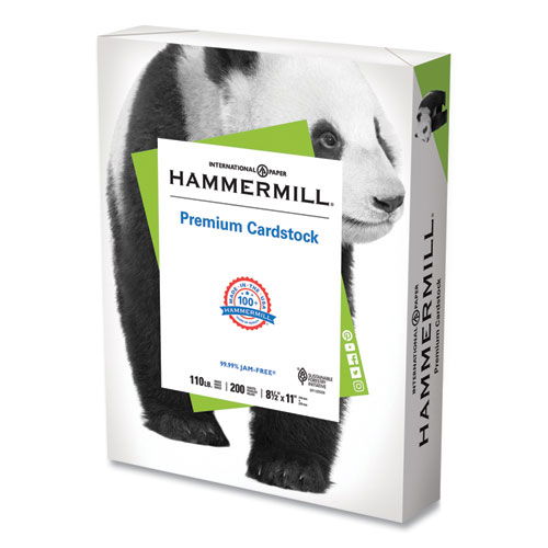 Premium Cardstock, 110 lb Index Weight, 8.5 x 11, White, 200/Ream