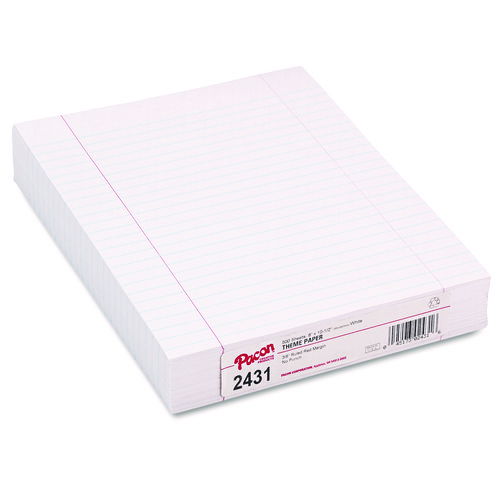 Composition Paper, 8 x 10.5, Wide/Legal Rule, 500/Pack