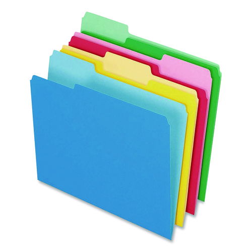 Colored File Folders, 1/3-Cut Tabs: Assorted, Letter Size, Assorted Colors, 36/Pack