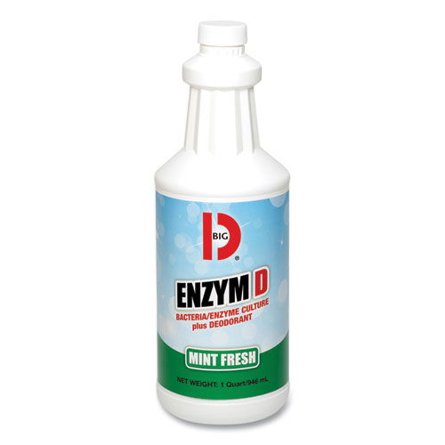 Enzym D Digester Deodorant, Mint, 32 oz Bottle, 12/Carton
