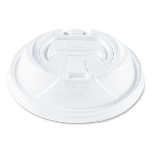 Optima Reclosable Lids for Paper Hot Cups, Fits 12 oz to 24 oz Hot Cups, Plastic, White, 1,200/Carton