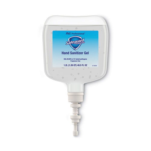 Antibacterial Gel Hand Sanitizer, 1,200 mL Refill, Fragrance-Free, 4/Carton