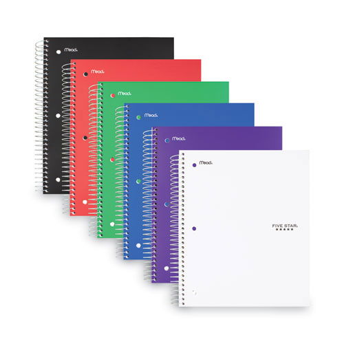 Wirebound Notebook, 3-Subject, Wide/Legal Rule, Randomly Assorted Cover Color, (150) 10.5 x 8 Sheets