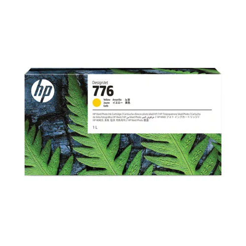 HP 776 (1XB08ACT) Yellow Original DesignJet Ink Cartridge, 6/Carton