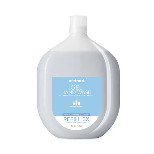 Gel Hand Wash Refill Tub, Sweetwater Scent, 34 oz, 4/Carton
