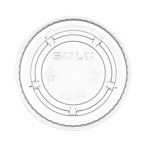Portion/Souffle Cup Lids, Fits 1.5 oz to 2.5 oz Portion Containers, Plastic, Clear, 125/Sleeve, 20 Sleeves/Carton