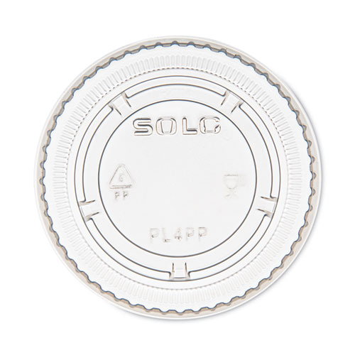 Portion/Souffle Cup Lids, Fits 3.25 oz/4 oz/5.5 oz Portion Containers, Plastic, Clear, 125/Sleeve, 20 Sleeves/Carton