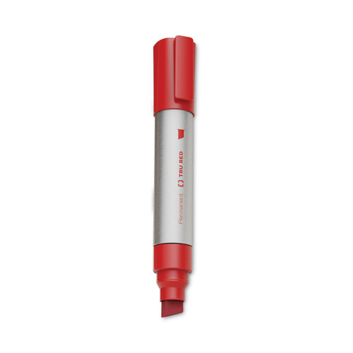 XL Permanent Marker, Extra-Broad Chisel Tip, Red