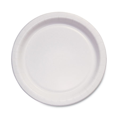 Bare Eco-Forward Clay-Coated Paper Dinnerware, ProPlanet Seal, Plate, 6" dia, White, 1,000/Carton